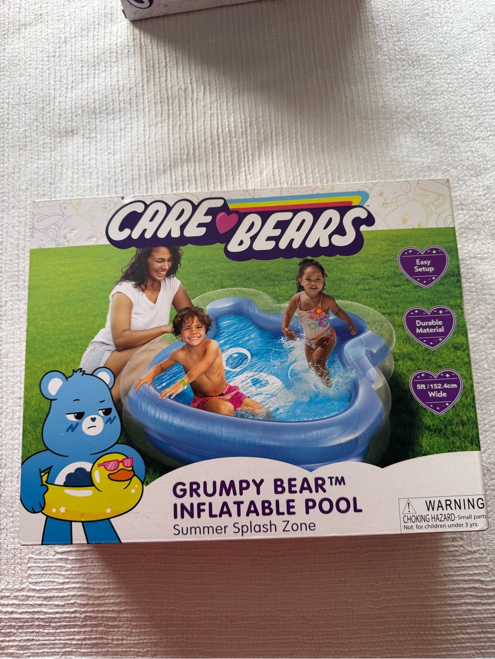 Care Bears grumpy bear inflatable pool new in the box